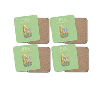 Thumbnail for Brest Bretagne Airport BES Coaster 4-Pieces-Set - Light Green