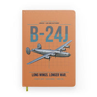 Thumbnail for B-24J Liberator design on orange notebook