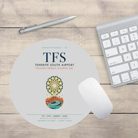 Thumbnail for Tenerife South Airport (TFS) design on light gray round mouse pad