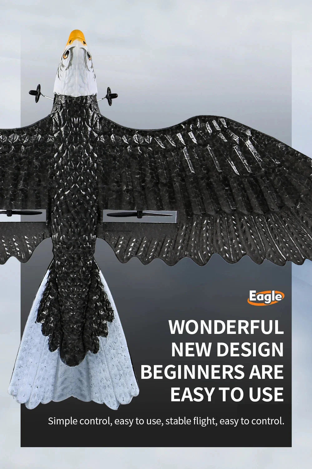 Z59 2Channel 2.4G Glider RC Airplane with Eagle Style Remote Control EPP Foam Drone Simple Control - view 16