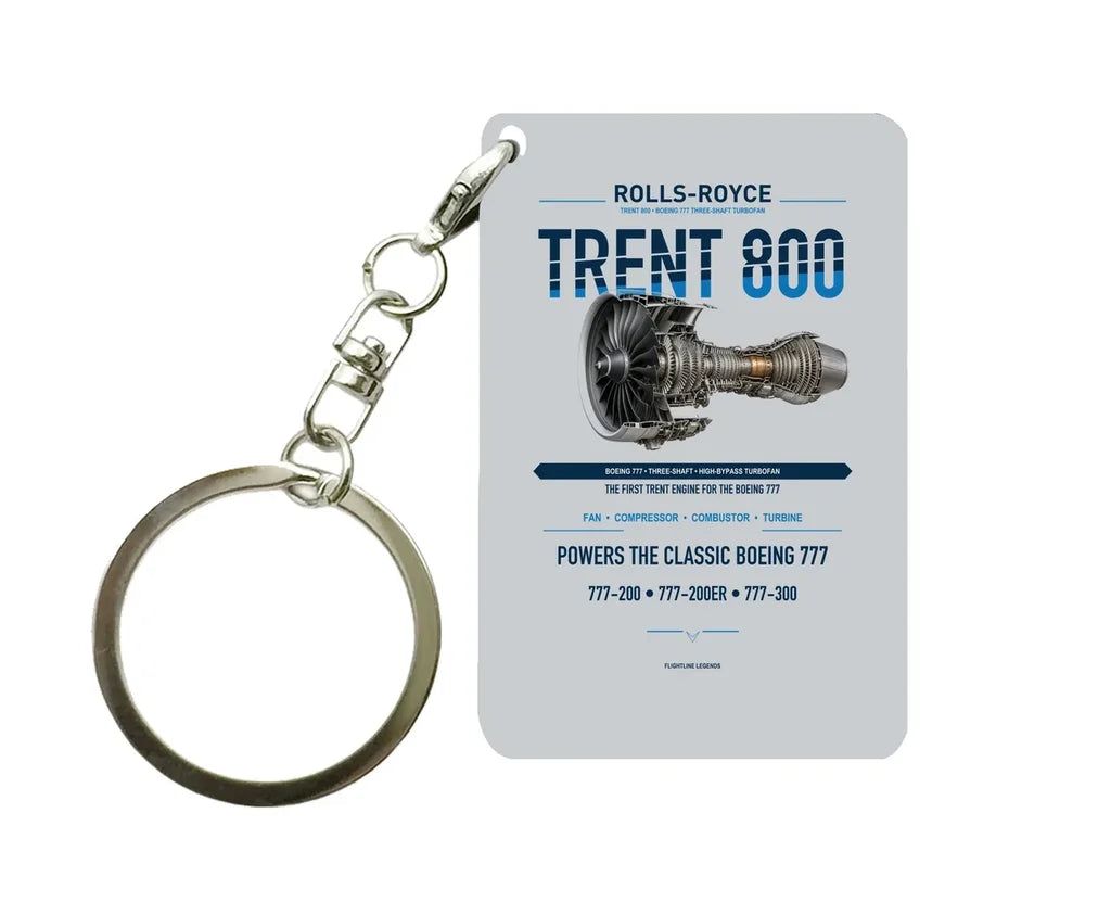 TRENT 800 Key Chain design on light gray key chain