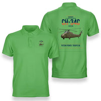 Thumbnail for Sikorsky CH-34C Choctaw design on light green double-side polo t-shirt, double-side print
