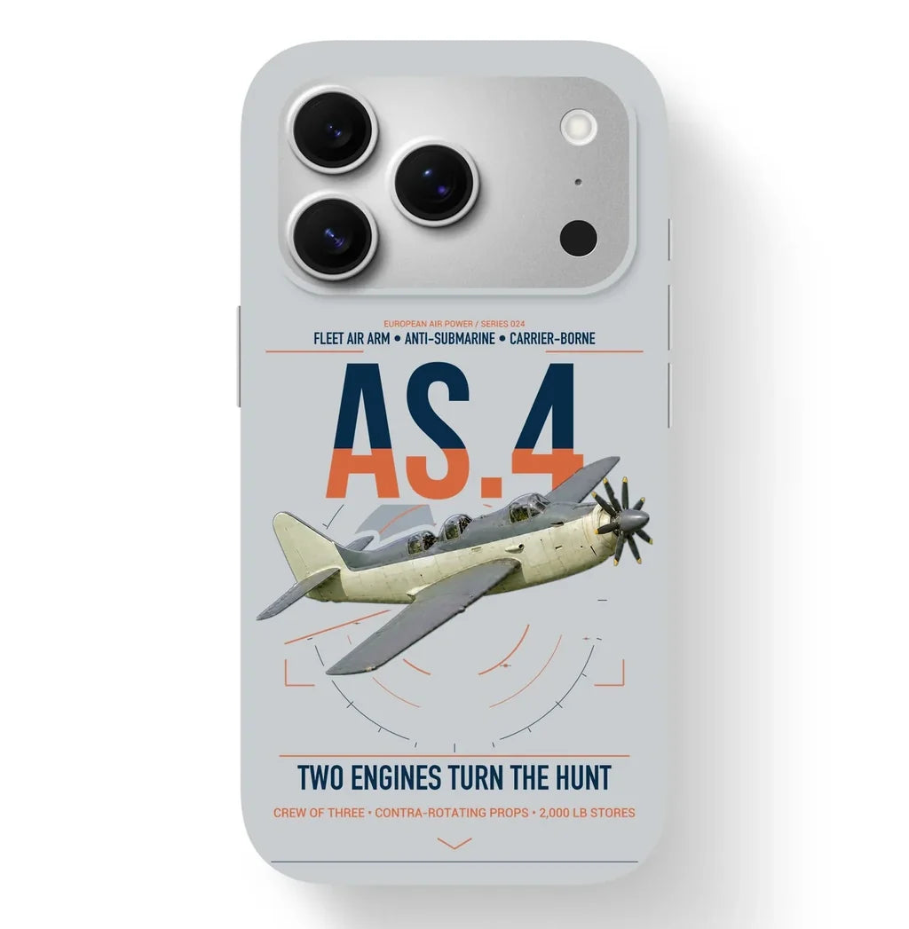 Fairey Gannet AS.4 design on light gray magsafe iphone case, for iPhone 17 Pro
