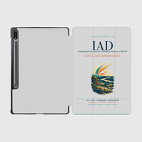 Thumbnail for Washington Dulles International Airport (IAD) design on light gray samsung tablet tablet case