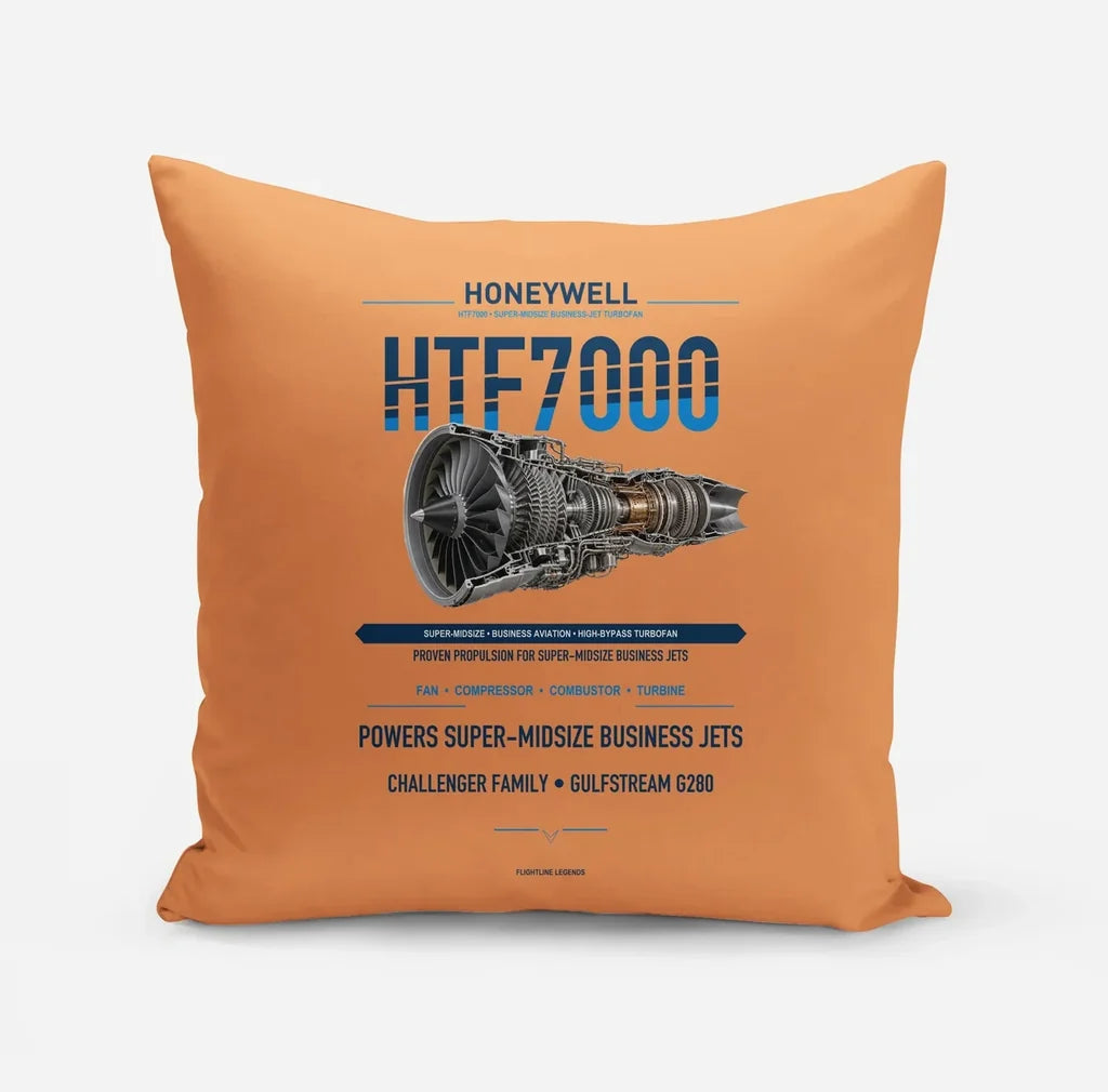 HTF7000 design on orange pillow