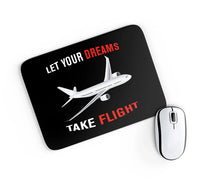 Thumbnail for Let Your Dreams Take Flight aviation design on neoprene with anti-slip base mouse pad.