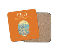 Thumbnail for Elko Regional Airport (EKO) design on orange 1 piece coaster