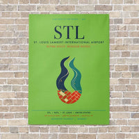 Thumbnail for St. Louis Lambert International Airport STL vertical canvas print - no frame - light green background