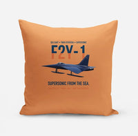 Thumbnail for F2Y-1 Sea Dart Supersonic from the Sea design on orange pillow