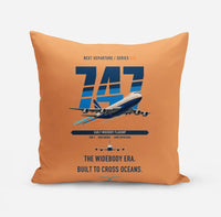 Thumbnail for Boeing 747-200B design on orange pillow