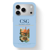 Thumbnail for Columbus Airport (CSG) design on light blue iPhone 17 Pro MagSafe case