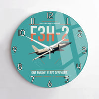 Thumbnail for F3H-2 Demon design on turquoise no frame wall clock