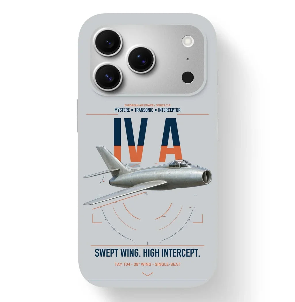 Dassault Mystère IV A design on light gray magsafe iphone case, for iPhone 17 Pro