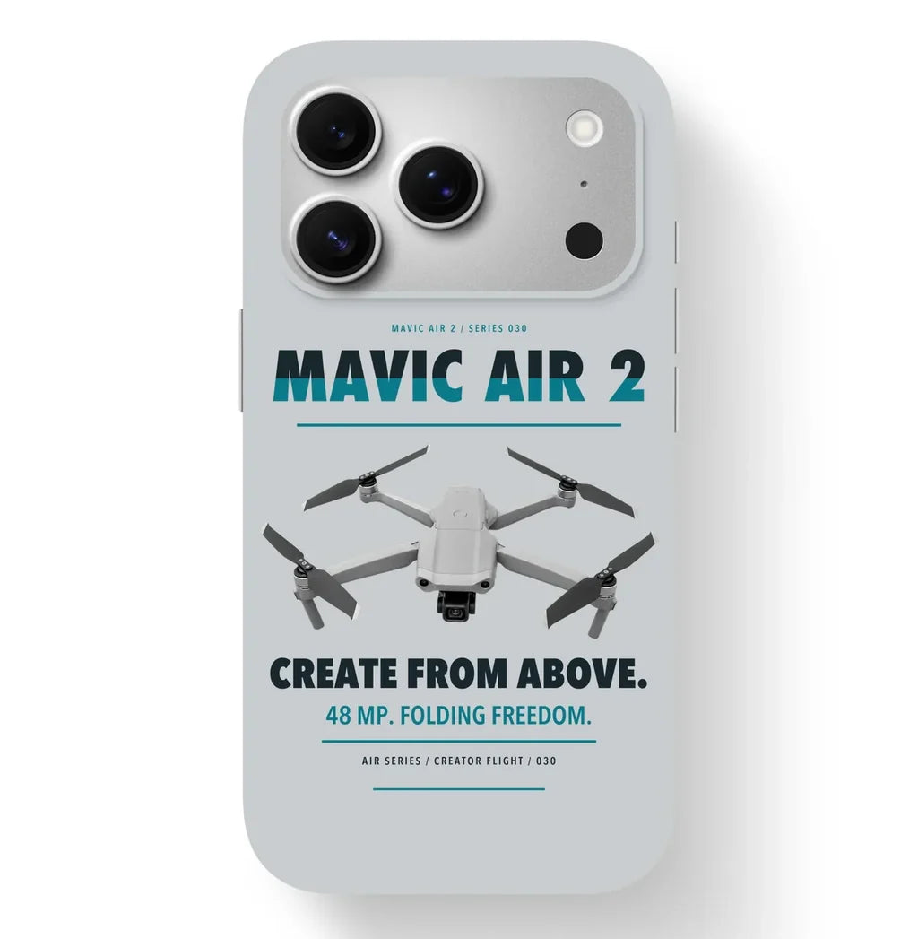 DJI Mavic Air 2 Case design on light gray iphone case