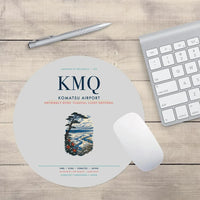 Thumbnail for Komatsu Airport (KMQ) design on light gray round mouse pad