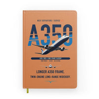 Thumbnail for Airbus A350-1000 design on orange notebook