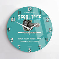 Thumbnail for GE90-115B design on turquoise no frame wall clock