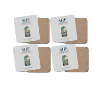 Thumbnail for Shenyang Taoxian International Airport (SHE) design on light gray 4 pieces set coaster