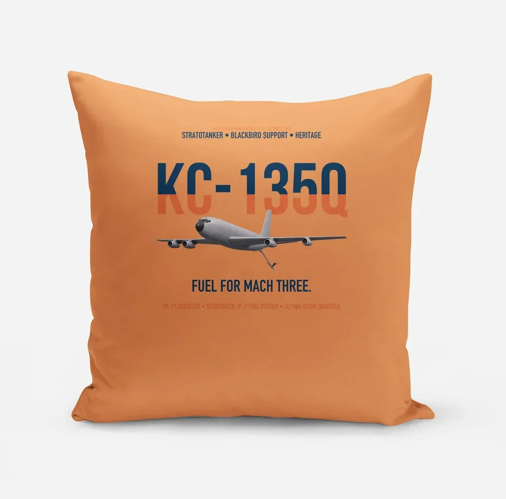 KC-135Q Blackbird Tanker design on orange pillow