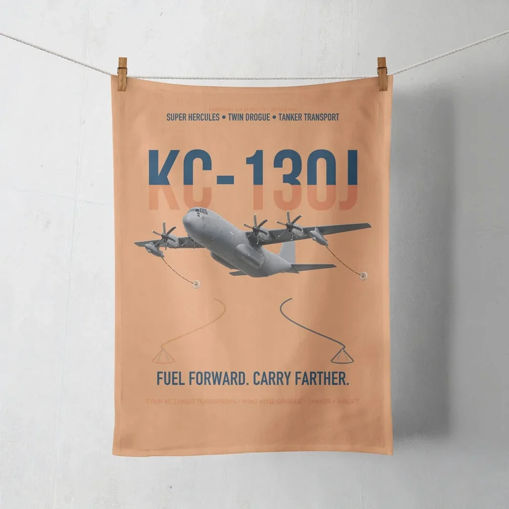 KC-130J SUPER HERCULES design on orange towel