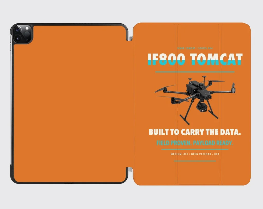 Inspired Flight IF800 Tomcat design on orange ipad tablet case