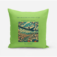 Thumbnail for VINTAGE G4386 - The Orchard Duster's Turn - Designed Pillows design on lightgreen