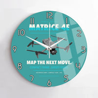 Thumbnail for DJI Matrice 4E design on turquoise no frame wall clock