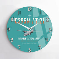Thumbnail for Airbus C295M T.21 design on turquoise no frame wall clock