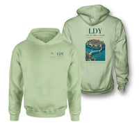 Thumbnail for City of Derry Airport (LDY) design on light green double-side hoodie