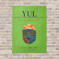 Thumbnail for Montréal–Trudeau International Airport YUL vertical canvas print - no frame - light green background