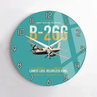 Thumbnail for B-26G Marauder design on turquoise no frame wall clock