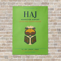 Thumbnail for Hannover Airport HAJ vertical canvas print - no frame - light green background