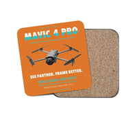 Thumbnail for DJI Mavic 4 Pro design on orange 1 piece coaster