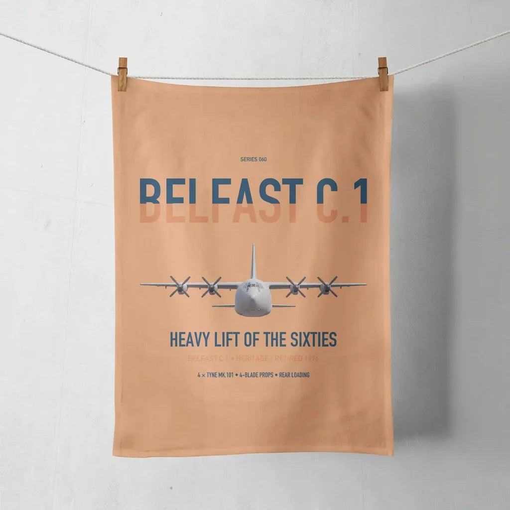 Short Belfast C.1 design on orange towel
