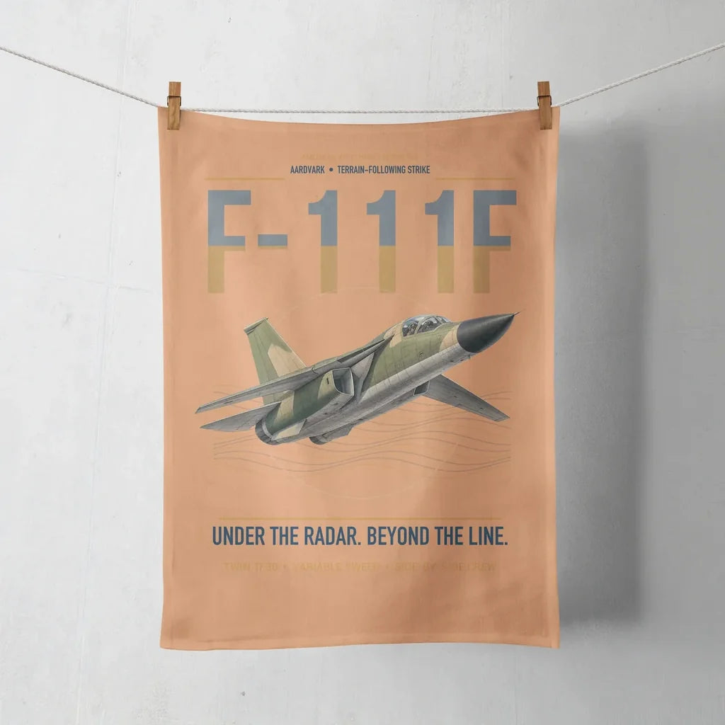 F-111F Aardvark design on orange towel