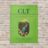 Thumbnail for Charlotte Douglas International Airport CLT vertical canvas print - no frame - light green background