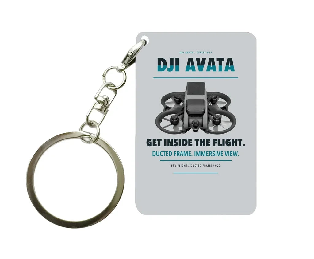 DJI Avata Key Chain design on light gray key chain