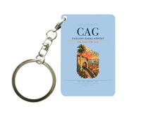 Thumbnail for Cagliari Elmas Airport (CAG) design on light blue key chain