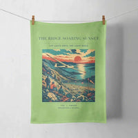 Thumbnail for VINTAGE G4475 - The Ridge Soaring Sunset - Designed Towels design on lightgreen
