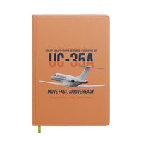 Thumbnail for UC-35A Citation Ultra Rapid Utility Airlift design on orange notebook