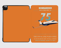 Thumbnail for Bombardier Learjet 75 Liberty design on orange ipad tablet case