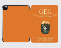 Thumbnail for Spokane International Airport (GEG) design on orange ipad tablet case
