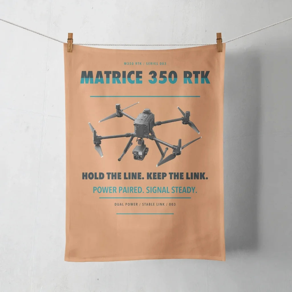 DJI Matrice 350 RTK design on orange towel