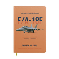 Thumbnail for F-A-18F Super Hornet Block III Two Crew One Strike design on orange notebook