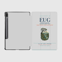 Thumbnail for Eugene Airport Mahlon Sweet Field (EUG) design on light gray samsung tablet tablet case