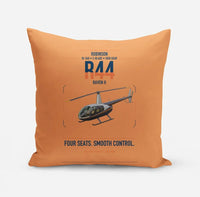 Thumbnail for Robinson R44 Raven II design on orange pillow