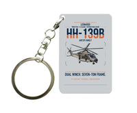 Thumbnail for Leonardo HH-139B design on light gray designed key chain, double-side print
