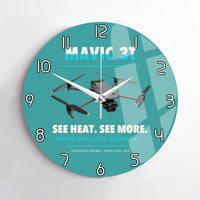 Thumbnail for DJI Mavic 3 Thermal design on turquoise no frame wall clock