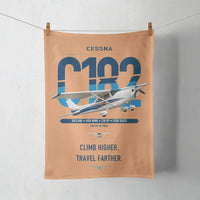 Thumbnail for Cessna 182 Skylane design on orange towel