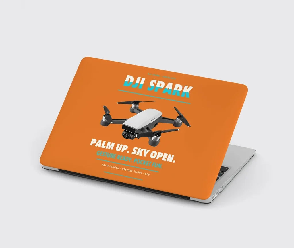 DJI Spark design on orange MacBook case